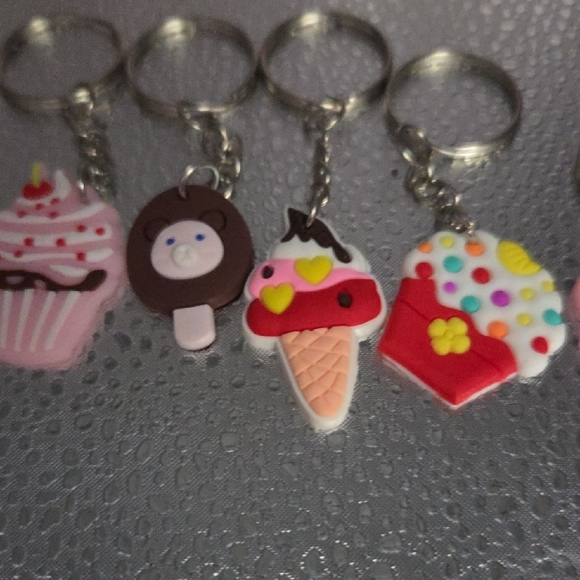 Colorful Dessert Keychains Set - Picture 2 of 3